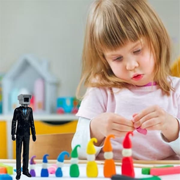 6-pack Skibidi Toalett Actionfigur Set Speldocka Figurleksaker Barnfödelsedagspresenter Julpresent