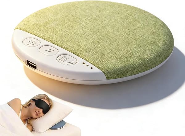 Søvnhøyttaler - Bluetooth - Ultratynn (1,1 cm) - Puttehøyttaler med timer - 20-48 timers batteri - Hvit støy - For bedre søvn - Trådløs - Vege