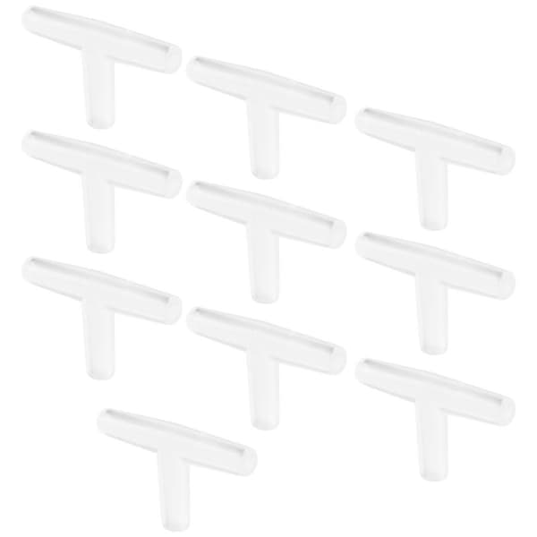 Plast Tee-formet Akvarium 3-veis Luftventilkoblinger 10 stk Hvit