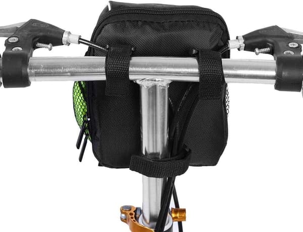 Cykel tasker til stel, cykeltaske, styrtaske, multifunktionel cykeltaske, foldbar frontrørstaske, quick release med regnslag, sort