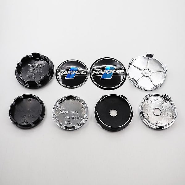4 kpl 56mm 60mm 65mm 68mm Hartge-logolla varustetut auton vanteen keskihatut, auton vanteen reunat, tarrat, tyylilisävarusteet, HARTGE 56 -tarra