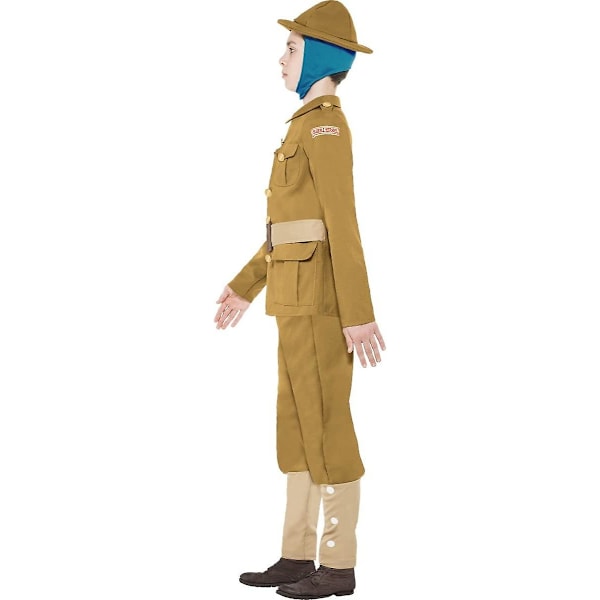 Horrible Histories WWI pojkkostym barn brun 27037l
