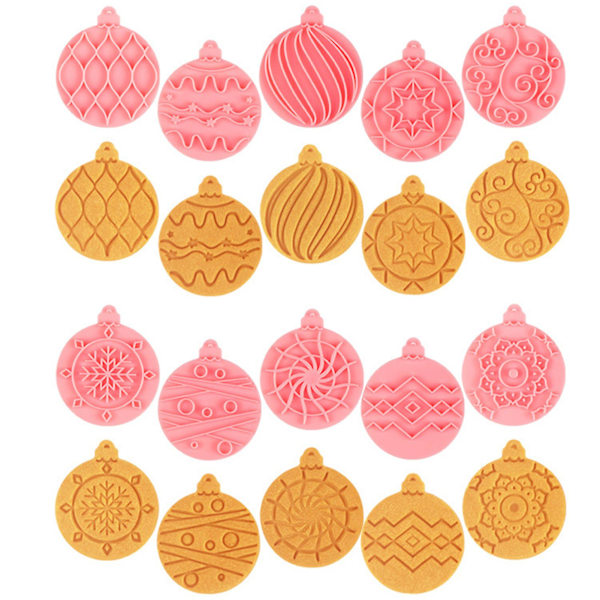 Julgranskulor Pepparkaksformar Diskmaskinsäker Press Fondant Kaktillverkare Form Köksbakverktyg