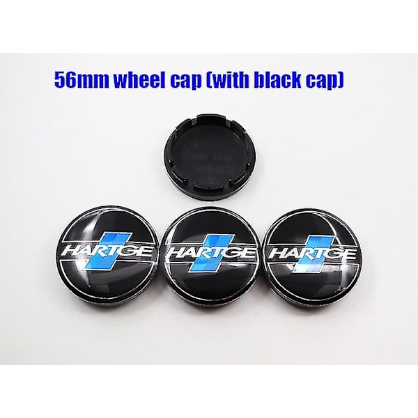 4 kpl 56mm 60mm 65mm 68mm Hartge-logolla varustetut auton vanteen keskihatut, auton vanteen reunat, tarrat, tyylilisävarusteet, HARTGE 56 -tarra
