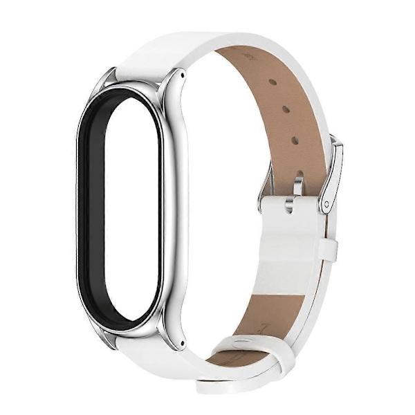 För Xiaomi Mi Band 7 / 7 NFC MIJOBS Plus Metallskal Mikrofiberläder Klockarmband