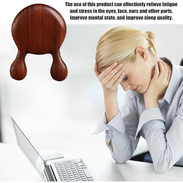 Trä Facial Massager Verktyg Lätt Bärbar Facial Massager För Ögon Mun
