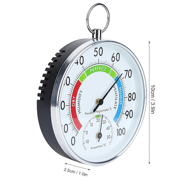 Innendørs Termometer Hygrometer Veggmontert Temperatur Fuktighetsmåler for Hjem Lager Kontor