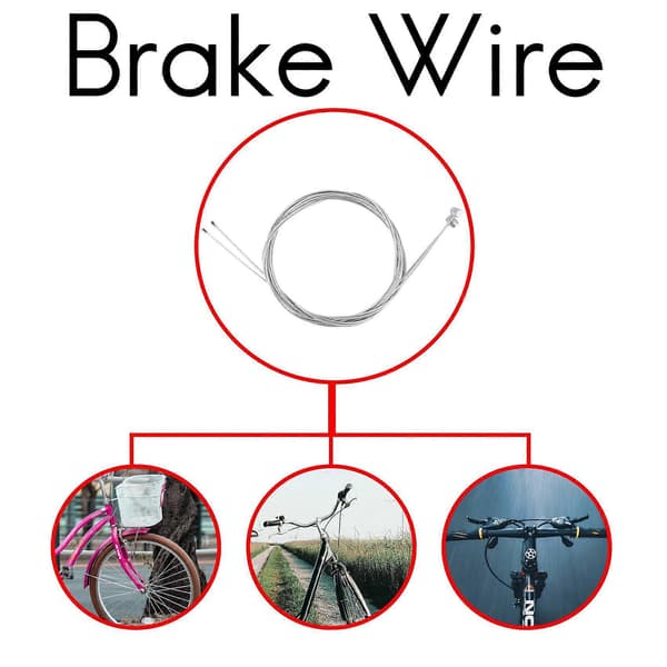 Främre Bakre Cykelbroms Kabel Wire 2 st för Cykel