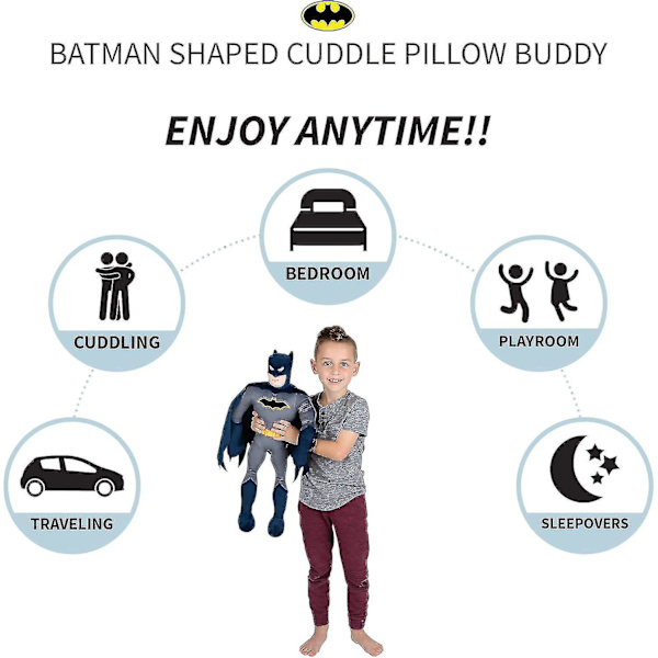 2024 Barnkudde Super Mjuk Plysch Kramkompis, En Storlek, Batman Typ 2 Yalo