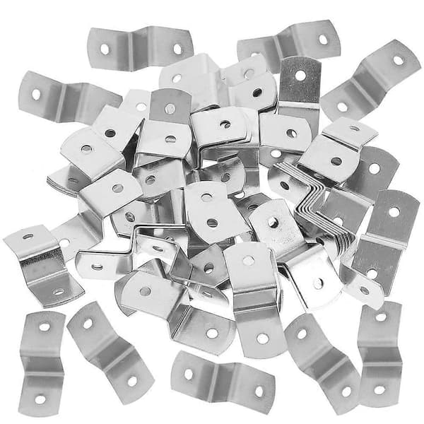 50 st Z-formade bildramsfästen Offset Canvas Clips Bordsskiva Bildinramningsfästen