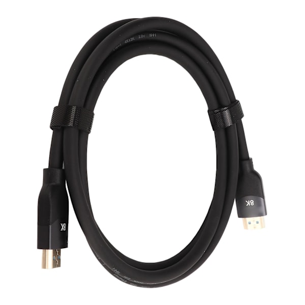 3m Højhastigheds Sort HDMI 2.1 Display Kabel til Skærm, TV, PC og Laptop - Understøtter 4K 2160P og 8K Video, Holdbar PVC-Ledning