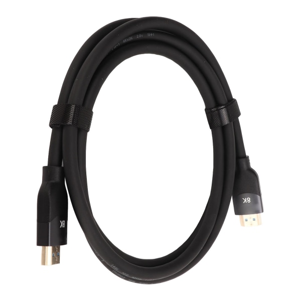 3m Høyhastighets Svart HDMI 2.1 Displaykabel for Monitor, TV, PC og Bærbar PC - Støtter 4K 2160P og 8K Video, Slitesterk PVC-ledning