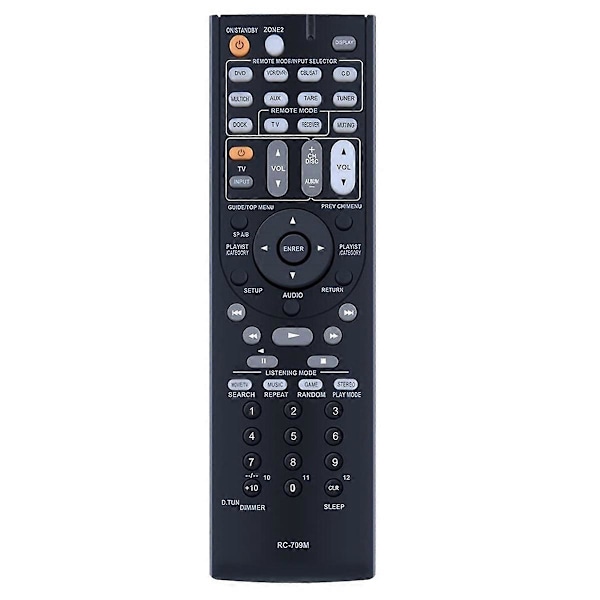 RC-709M Fjärrkontroll Ersättning för Onkyo AV Receiver RC-737M RC-765M TX-SR507 TX-SR606 TX-SR607