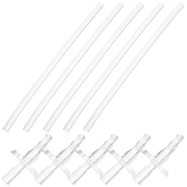 5 Set Silikon Sugrör Vattenkopp Sugrör Återanvändbara Vattenkanna Sugrör