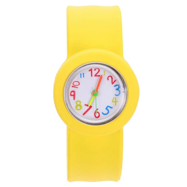 Slap Watch For Barn Rund Stil Bursdagsfest Tidtaking Gul 1Sett
