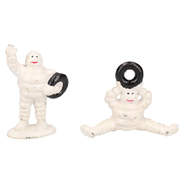 6-pack Mini Michelin Man Maskot Bibendum Gjutjärnsstatyett Figuriner