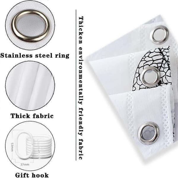 Bruseforhæng, Polyester Bruseforhæng 180 x 200 cm, Skimmelresistent