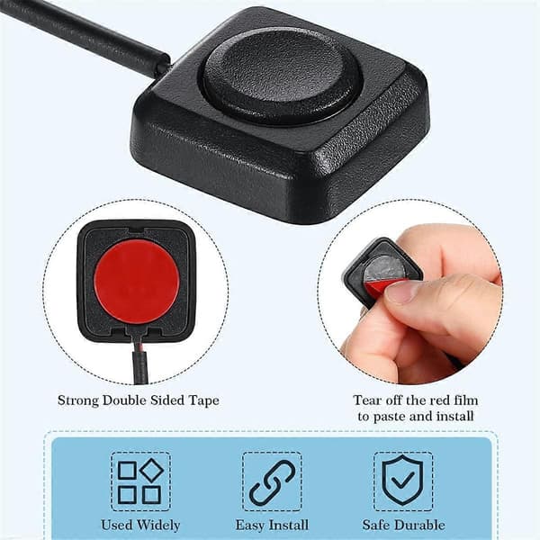 4 stk. Momentary Switch Momentary Trykknap ON Off Switch 12V 24V Mount Mini Knap Switch