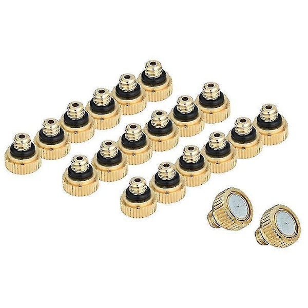 20 st Brass Dimsprutor för Kylsystem 0,012 tum (0,3 mm) Vattenspraymunstycke Bevattning