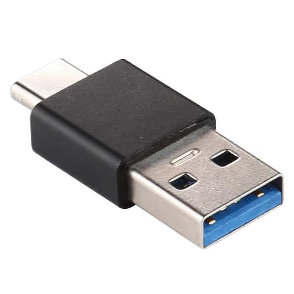 Type-C / USB-C Hane till USB 3.0 Hane Aluminiumlegeringsadapter (Svart)