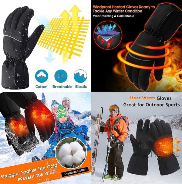 Handsker Vanter Elektrisk Opvarmede Handsker Motorcykel Handsker Opvarmning Handsker Vinter
