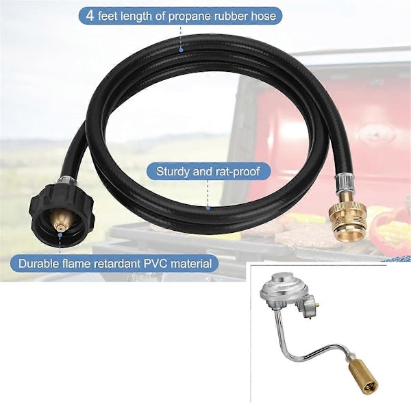 Grill Regulator til Roadtrip Grill med 4 Fods Propan Adapter Slange, Perfekt Erstatning C001, 5010000743