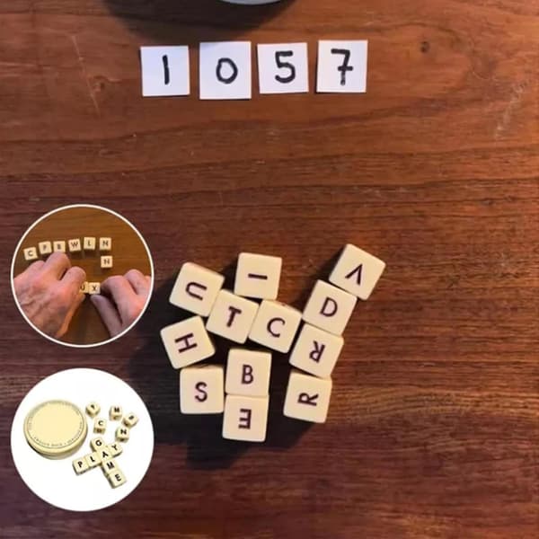 Krydsord Solitaire Spil, Krydsord Solitaire Terninger, Scrabble Spil med Etui