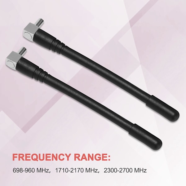 2 stk. Mini TS9 Antenne til ZTE (MF61) 4G LTE Modem MiFi Mobil WiFi Hotspot Router