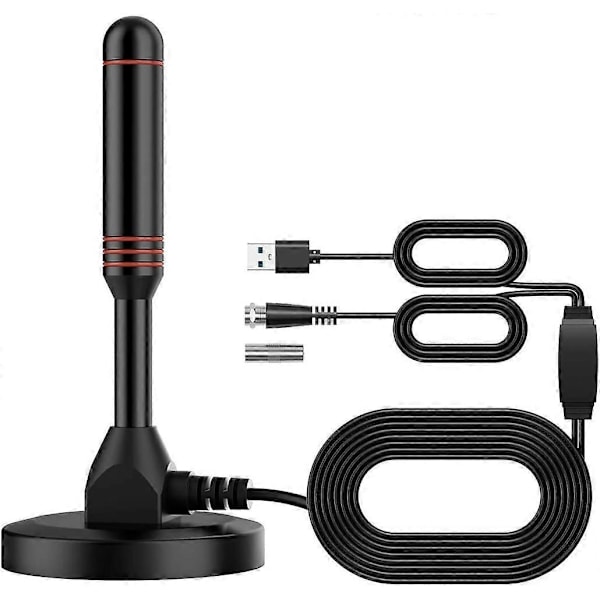 Digital TV-antenn DVB-T2 Bärbar inomhus/utomhus TV DTMB-antenn med 5m kabel