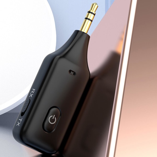 Audioadapter Bluetooth-kompatibel Modtager Sender 3.5MM Interface AUX Adapter til Bil Hjem TV Computer