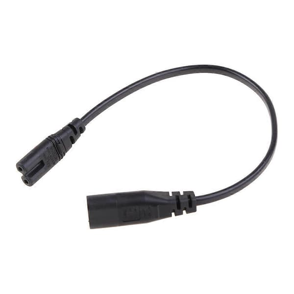 IEC320 C8 Han-stik til IEC320 C7 Hun-stik Strømforlængerkabel C7 til C8