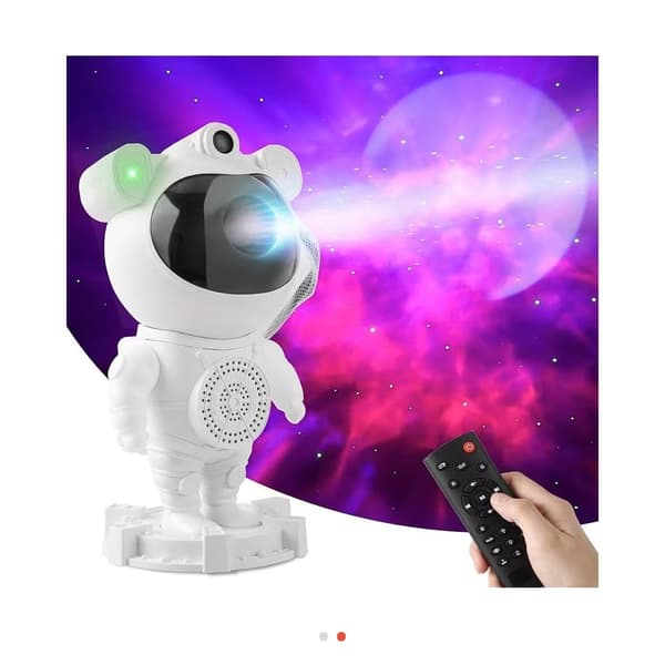 Astronaut Nattlampe / Galakselampe - Stjernehimmelprojektor