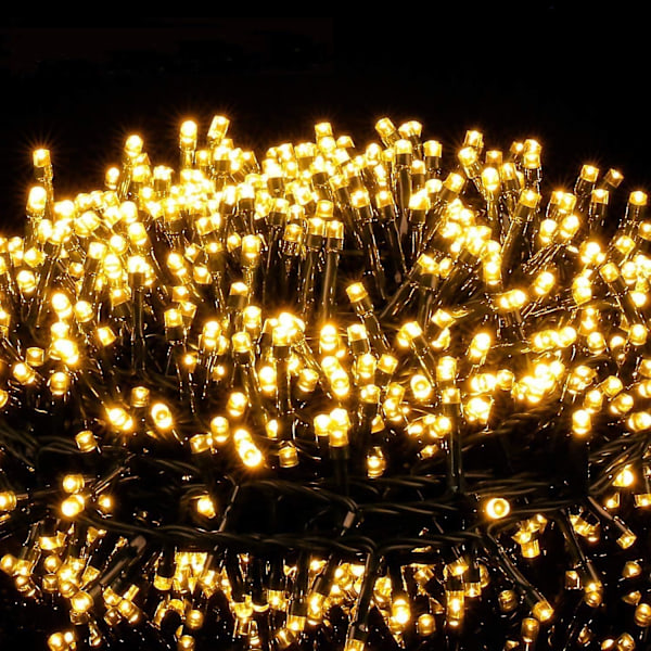 Solcellslampa Kedja Utomhus, 22m 200 Led Solcellslampa Kedja Utomhus Vattentät, 8 Lägen Solcellslampa Kedja Varmvit För Trädgård, Terrass, Balkong Dekoration