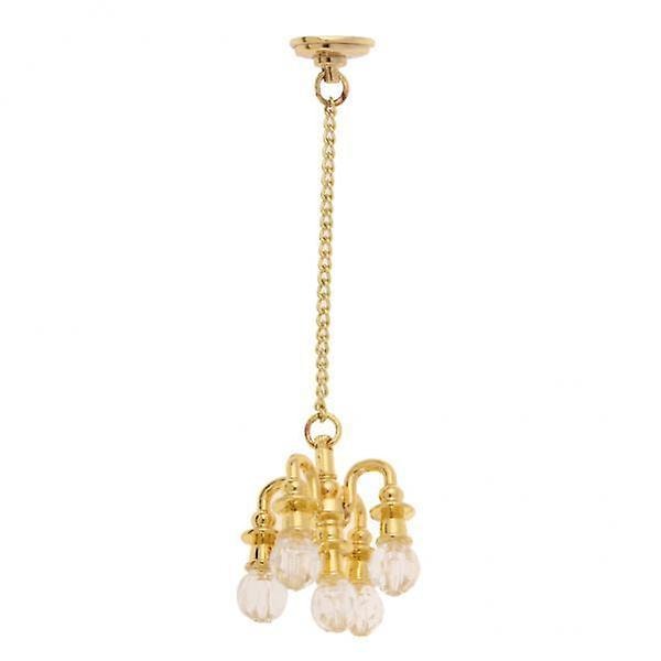 2x1/12 Dukkehust Miniatyr Møbler Taklampe Modell Dekorasjon
