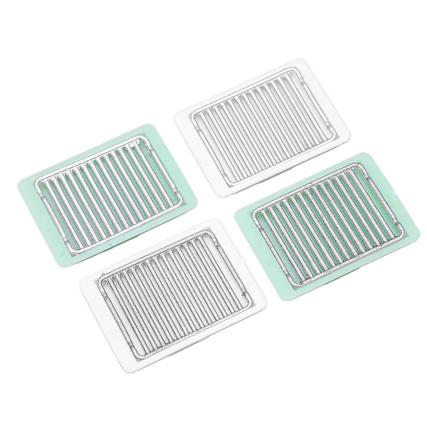 4 stk Miniatyr Dukkehustovster Ovn Pan Sett med Realistisk Fint Håndverk - Plast Matbrett