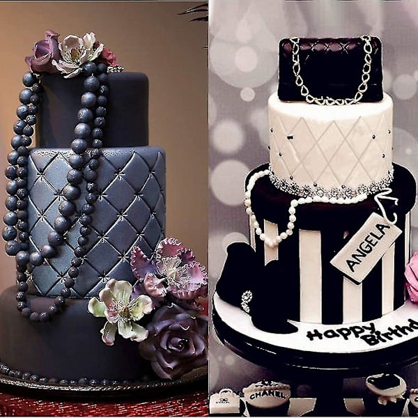 Läpinäkyvä Kakun Fondant-Painantamatto, Kakun Fondant-Leivonta Koristeluvälineet, Neliö Timanttiruudukko Bo 8kpl
