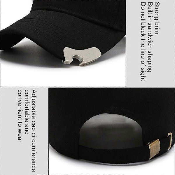 Sort Flaskeåbner Baseball Hat