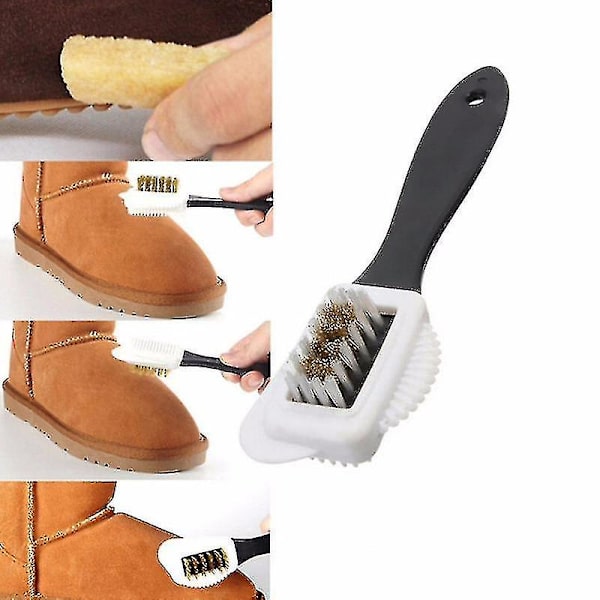 Suede Sko Rengøringskit. Suede Børste Suede Viskelæder Til Sko Støvler. Ny Suede Nubuck Tørrensning Essentiel Kit Til Nappede Læderjakker, Jakker,