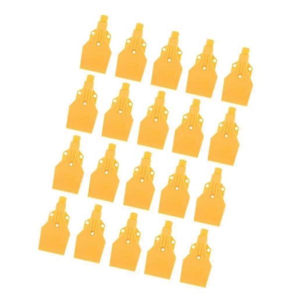 20x Flat Vind Jet Luftblåser Luftdyser Spray 3 Hull 1/4\" Bspt Gul