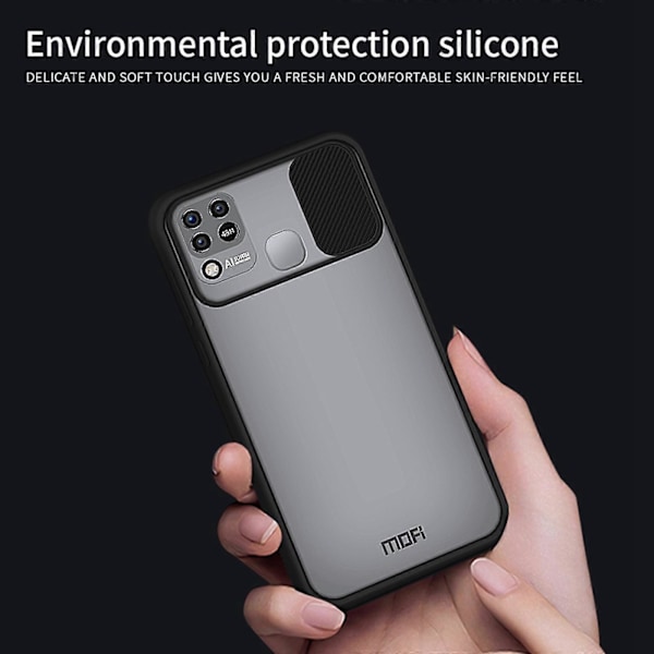 För Infinix HOT 10s / 10t / 10s NFC MOFI Xing Dun-serien Genomskinligt Frostat PC + TPU Sekretess Bländskydd Stöttåligt Allomfattande Skyddsfodral
