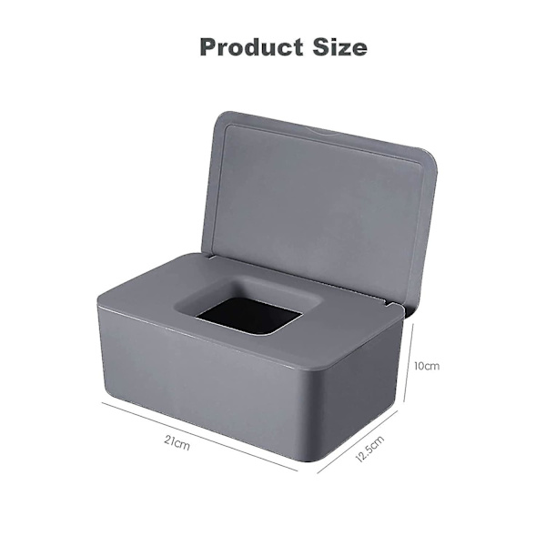 Våtservettbehållare Våtservettförvaringslåda Vått Toalettpapperslåda Vått Toalettpappersdispenser Babybox Används För Att Ladda Papper Våtservetter Baby Plast, Grå