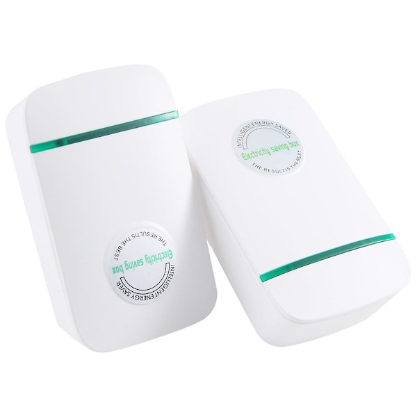 2 stk 90v-250v Stop Watt Energibesparende Enhet Strømsparende Enhet For Hjem Kontor Marked Med EU-Plugg