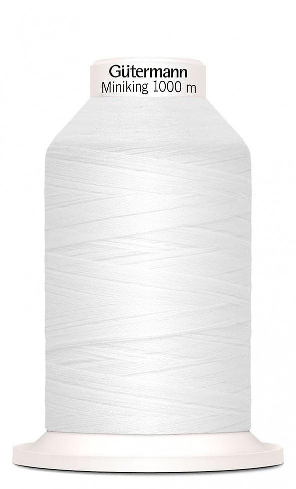 Gutermann Miniking Overlocker Tråd 1000m  800 Vit - styck