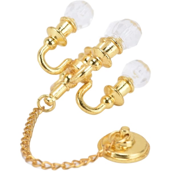 Dockhus Mini Lampa, 1/12 Dockhus Krona, Dockhus Tillbehör (Guld)