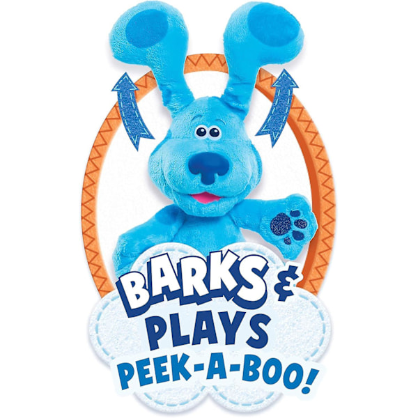SSRGV Blå plusj leker, 7,8 tommer plusj leker, interaktive bjeffende Peek-A-Boo bamser, hunder, bare lek