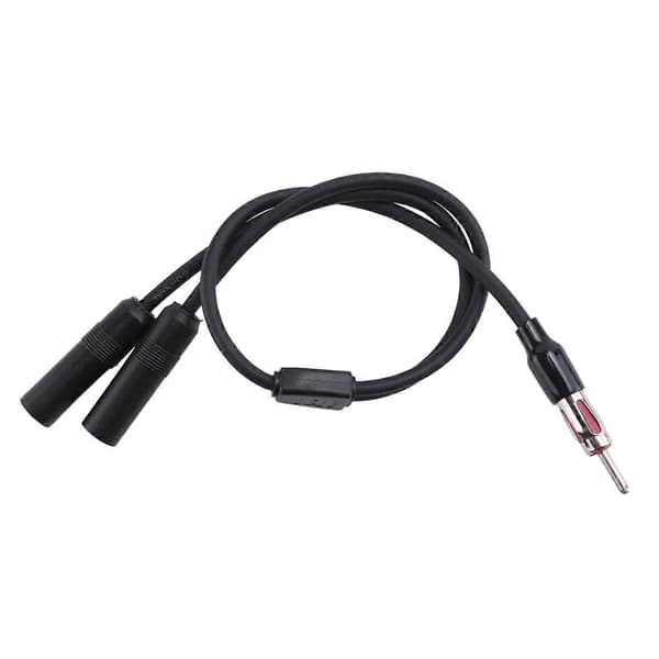 1 han til 2 hun Y bilstereo radioantenneadapter sort