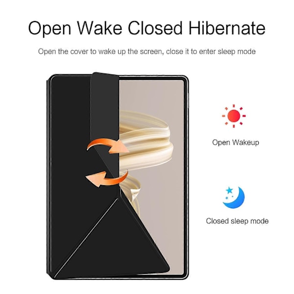 Läderfodral för Huawei MatePad Pro 12.2 (2024) med Origami-Stativ, Magnetiskt, Auto-Väcka/Sov