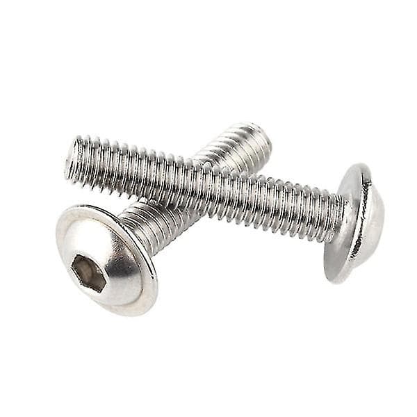 100 st, 304 rostfritt stål knappskruvar, M6*16mm