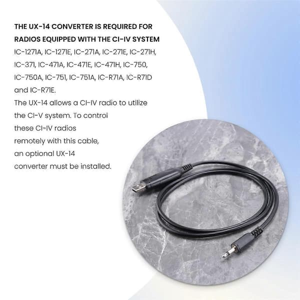 CI-V Kat Interface Kabel Til Icom CT-17 IC-706 Radio Med CD CT17