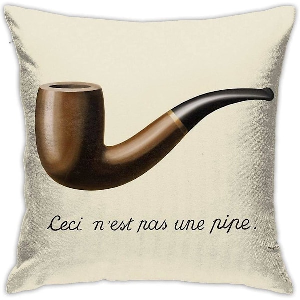 Bildernes Svik - Magritte Pute Trekk Dekorativ Putetrekk For Sofa Soverom 18\"x18\"-5